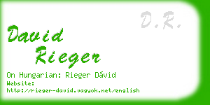 david rieger business card
